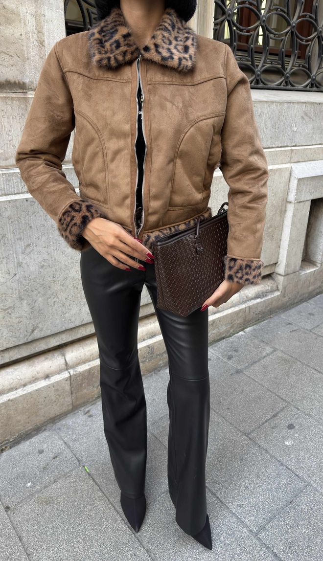 Miss Janell Brown Bomber Jacket Vintage Style For Fall Winter Wholesale Clothing 1