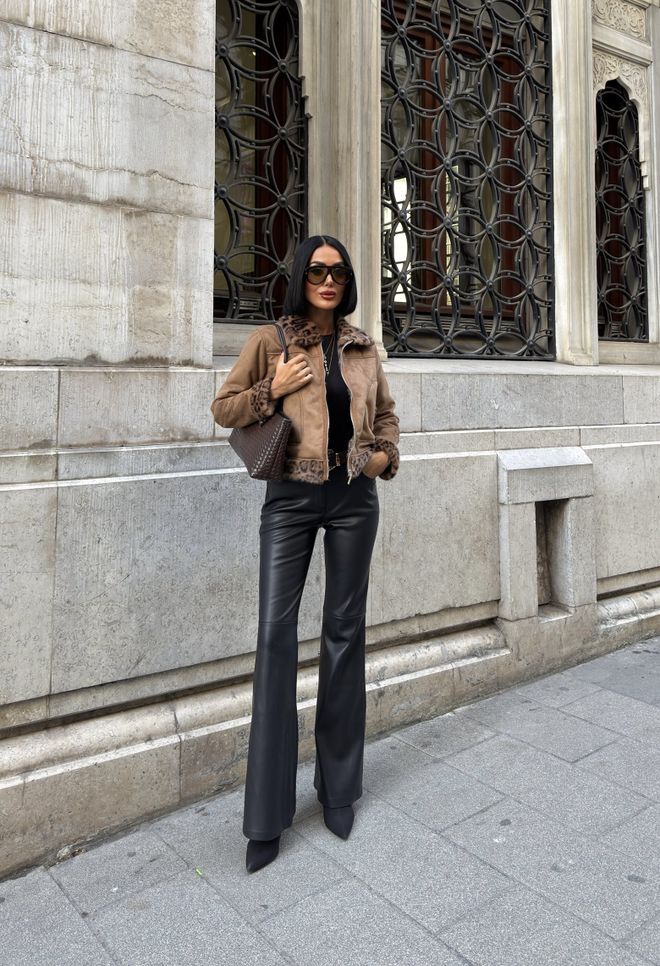 Miss Janell Brown Bomber Jacket Vintage Style For Fall Winter Wholesale Clothing Fall