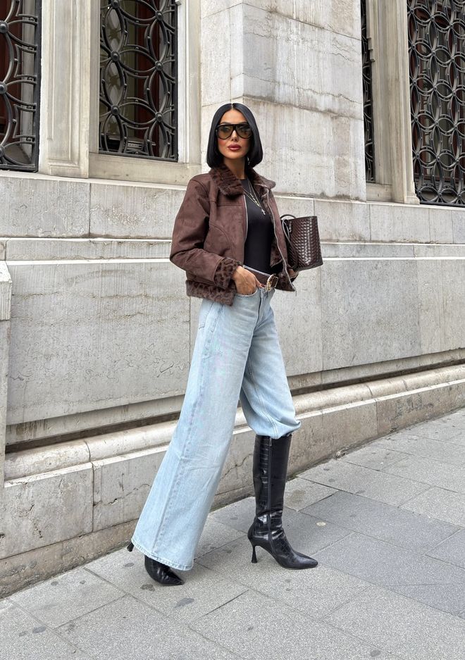 Miss Janell Brown Animal Print Fur Jacket Wholesale Clothing Lounge