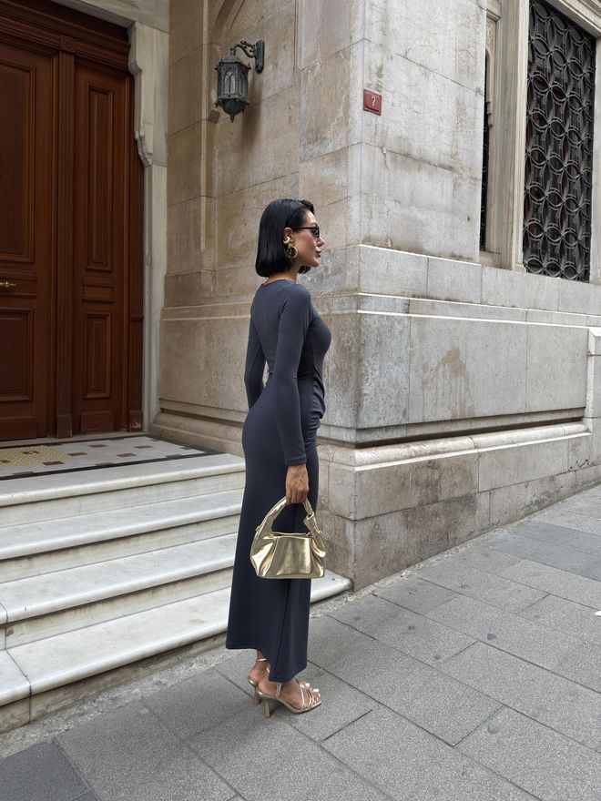 Miss Janell Grey Elegant Sexy Formal Bodycon Dress Wholesale Clothing Graduation