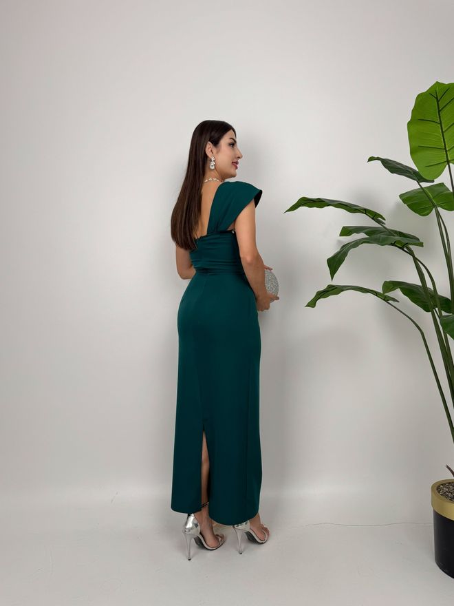 Miss Janell Rochie Sheat Verde Elegantă Cu Decolteu Fără Umeri Îmbrăcăminte cu ridicata 1