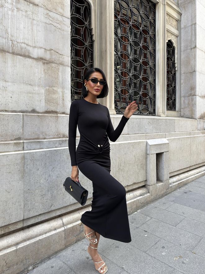 Miss Janell Black Sexy Formal Elegant Glam Bodycon Maxi Dress Wholesale Clothing Cocktail