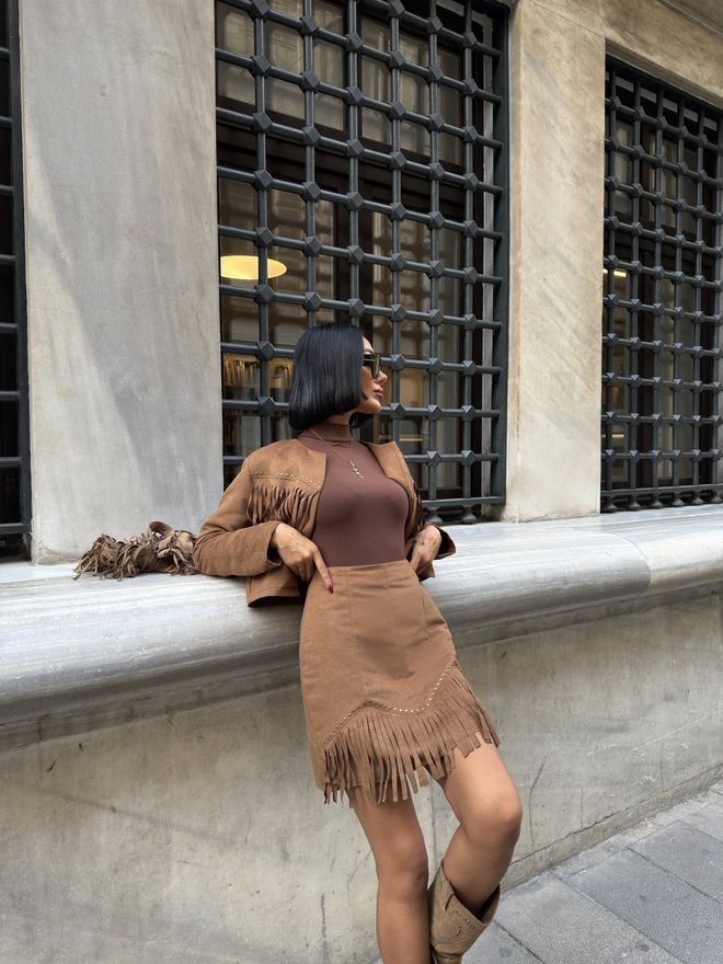 Miss Janell Fustă Mini Bodycon Maro Cu Talie Înaltă Îmbrăcăminte cu ridicata Casual