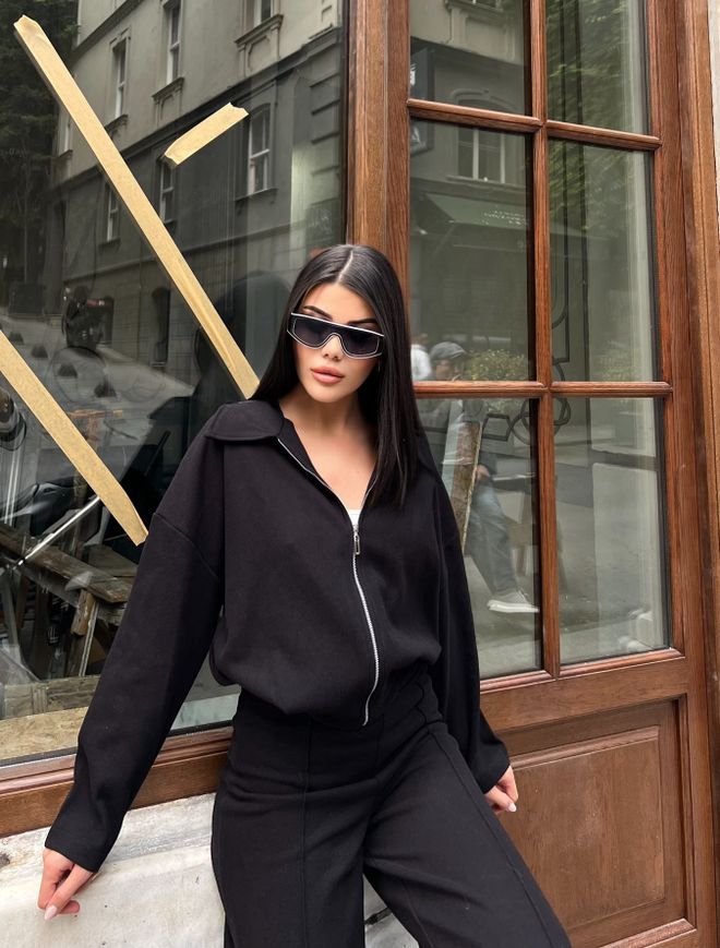 Miss Janell Set Elegant Negru Palazzo Cu Picior Larg Îmbrăcăminte cu ridicata Casual