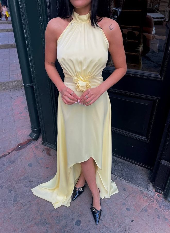 Miss Janell Žuta Fit And Flare Maksi Haljina Veleprodaja odjeće Vintage