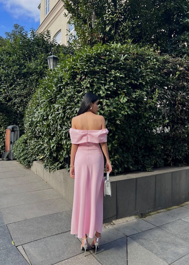 Miss Janell Элегантное Розовое Платье Кроя Fit And Flare Оптовая продажа одежды Винтаж