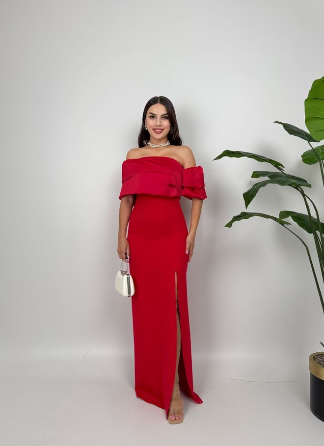Miss Janell Czerwony Seksowny Elegancki Glam Formalny Płaszcz Sukienka Hurtowa sprzedaż odzieży Seksowny