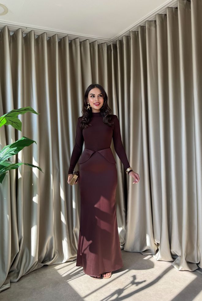 Miss Janell Bordowa Czerwień Elegancki Formalny Glam Płaszcz Sukienka Hurtowa sprzedaż odzieży Formalny