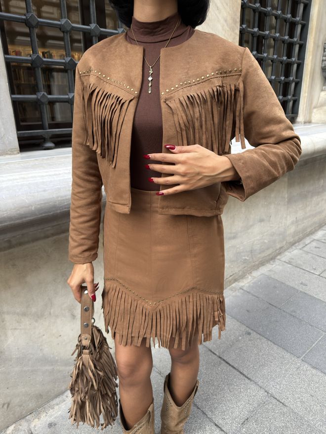 Miss Janell Brązowa Bodycon Mini Spódnica Z Wysokim Stanem Hurtowa sprzedaż odzieży 1