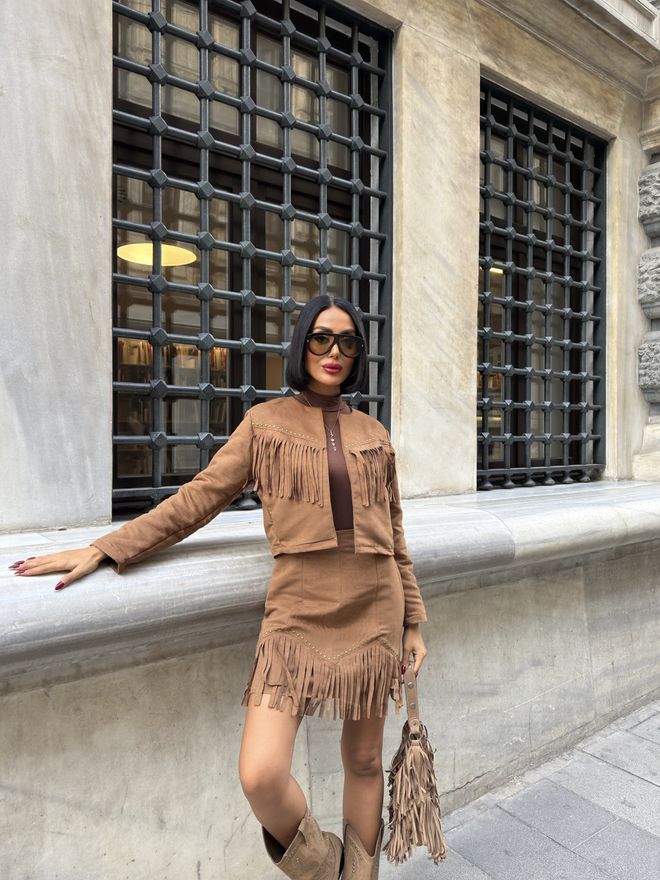 Miss Janell Brązowa Bodycon Mini Spódnica Z Wysokim Stanem Hurtowa sprzedaż odzieży Urodziny