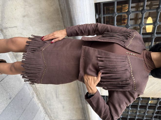 Miss Janell Brązowy Bodycon Mini Średni Stan Odzież Wsuwana Hurtowa sprzedaż odzieży Praca