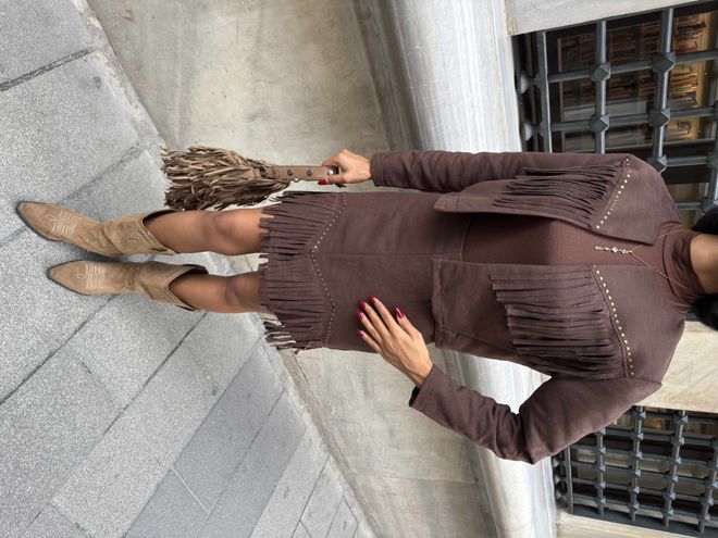 Miss Janell Brązowy Bodycon Mini Średni Stan Odzież Wsuwana Hurtowa sprzedaż odzieży Klasyczny