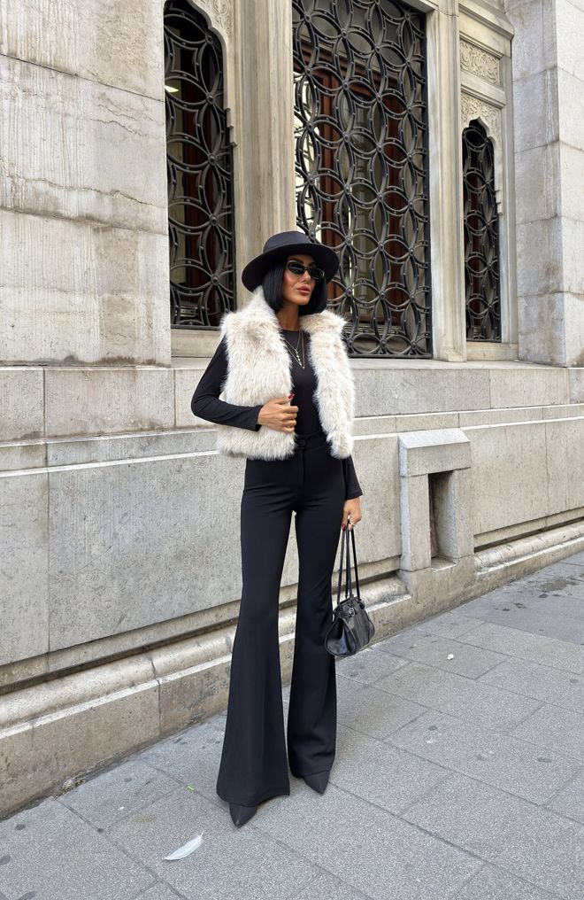 Miss Janell Colete Bege Casual Elegante Vintage Roupas por atacado 5