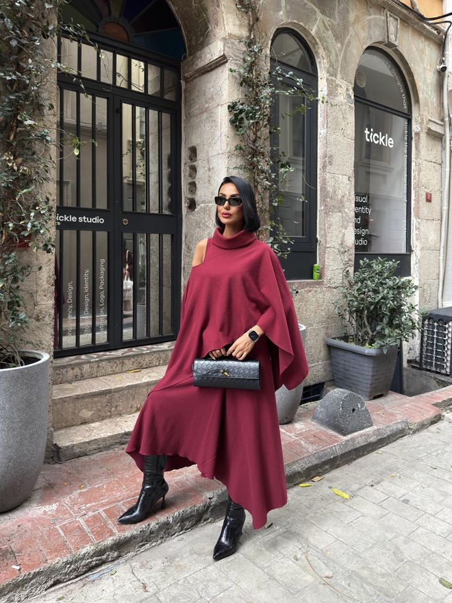 Miss Janell Set Roșu Bordo Elegant Formal Vintage Îmbrăcăminte cu ridicata Casual