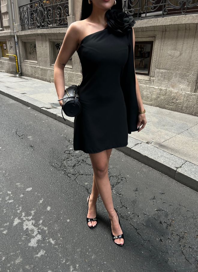 Miss Janell Black Elegant Glam Mini Sheath Dress Wholesale Clothing 1