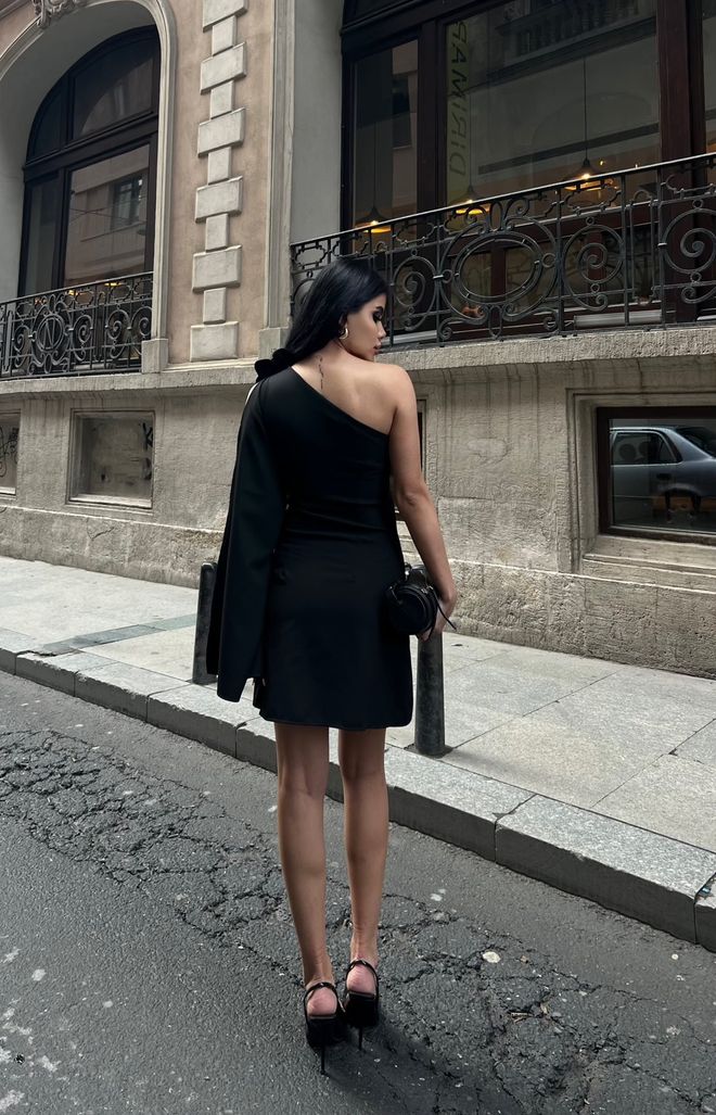 Miss Janell Black Elegant Glam Mini Sheath Dress Wholesale Clothing Cocktail