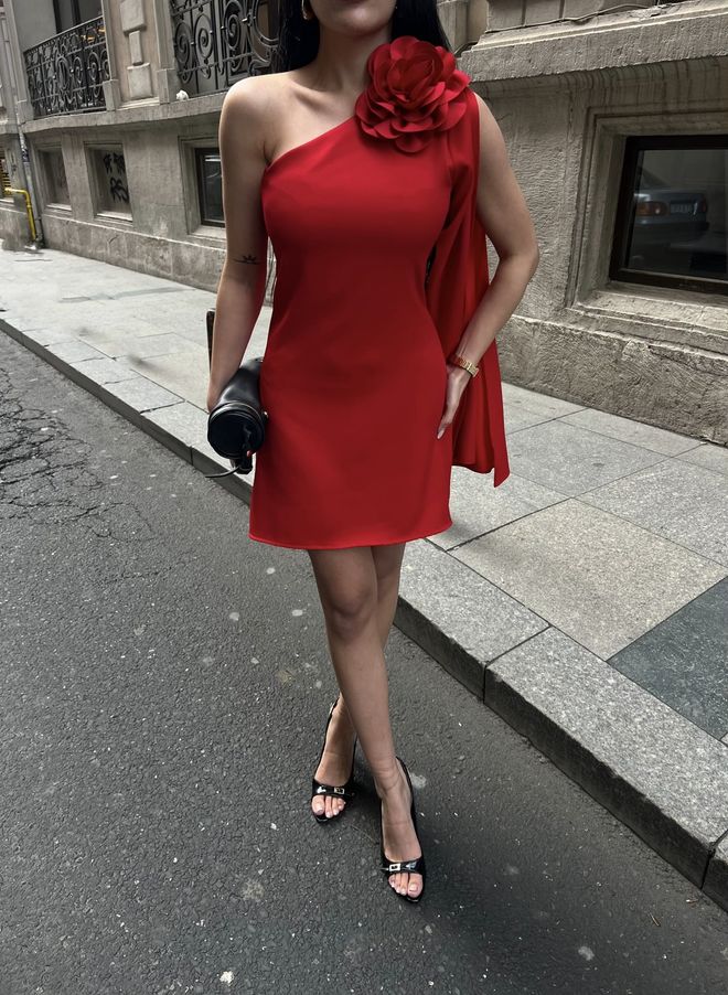 Miss Janell Rotes Sexy Elegantes Mini Mantel Kleid Großhandelskleidung 1