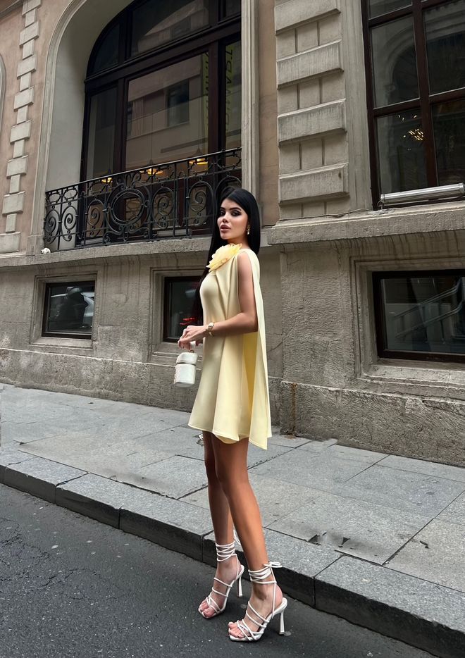 Miss Janell Yellow Elegant Sexy Bodycon Mini Dress Wholesale Clothing Formal