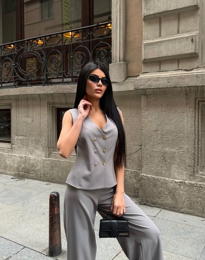 Miss Janell Grey Elegant Formal Suit Wholesale Clothing Elegant