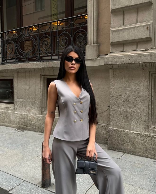 Miss Janell Grey Elegant Formal Suit Wholesale Clothing 5