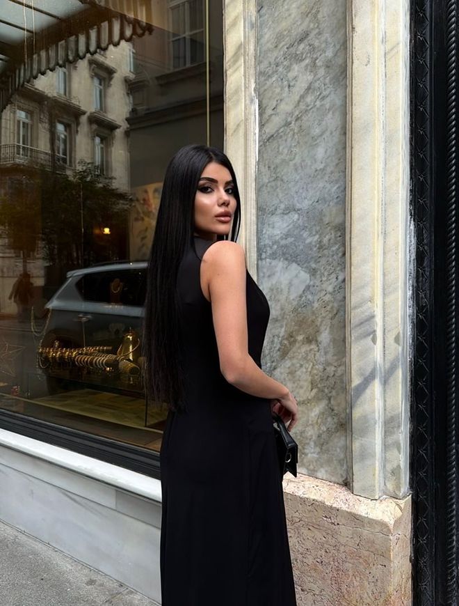 Miss Janell Elegant Black Sheath Dress With Cap Sleeves Wholesale Clothing Formal