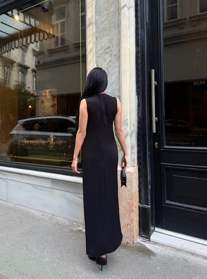 Miss Janell Elegant Black Sheath Dress With Cap Sleeves Wholesale Clothing 1