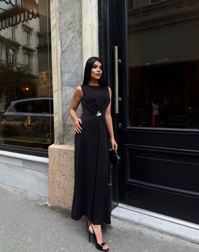 Miss Janell Elegant Black Sheath Dress With Cap Sleeves Wholesale Clothing Spring