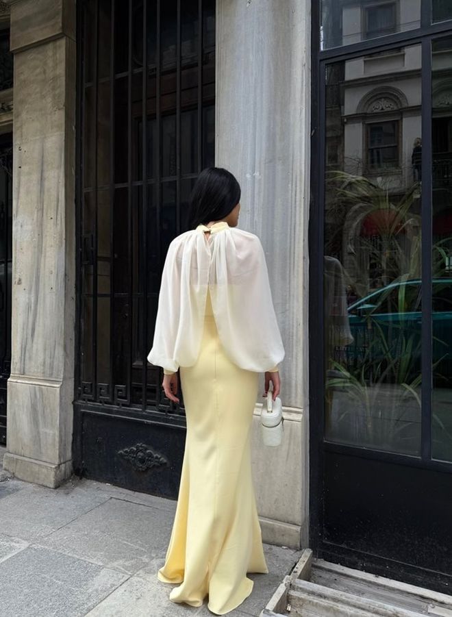 Miss Janell Elegant Yellow Bodycon Dress With Sweetheart Neck Wholesale Clothing Formal