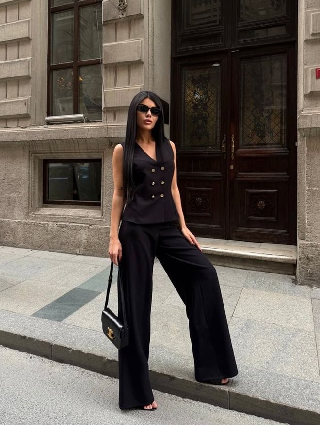 Miss Janell Ensemble Noir Élégant Formel Vêtements en gros Formel