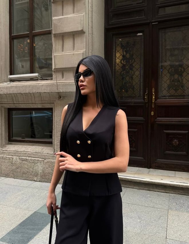 Miss Janell Black Elegant Formal Set Wholesale Clothing Spring