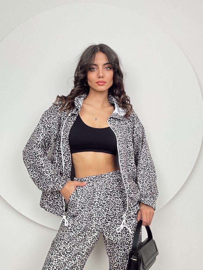 Miss Janell Αθλητική Φόρμα Λεοπάρδαλη Χονδρικό εμπόριο ενδυμάτων Αθλητικό