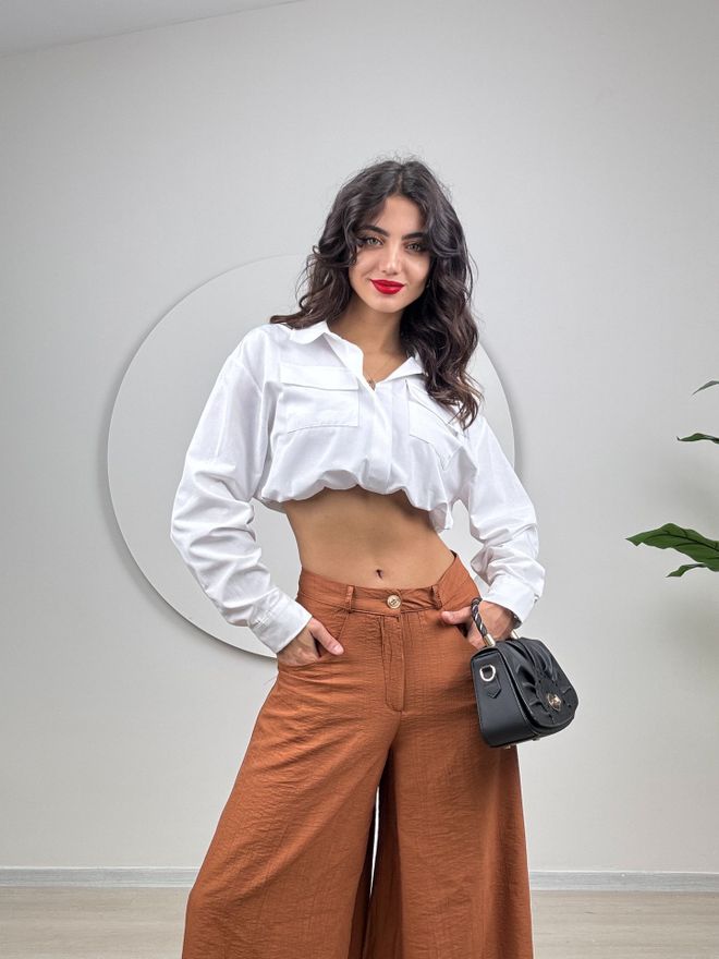 Miss Janell بنطلون قرميدي ملابس بالجملة غير رسمي