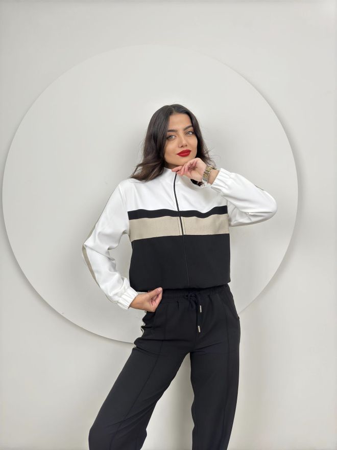 Miss Janell Σετ Αθλητικής Φόρμας Με Ράντες Μαύρο Χονδρικό εμπόριο ενδυμάτων Αθλητικό