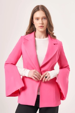 A wholesale clothing model wears MZL10206 - Jacket - Earth Color, Turkish wholesale Jacket of Mizalle