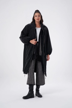 عارض ملابس بالجملة يرتدي 34040 - Coat - Black، تركي بالجملة معطف من Mizalle