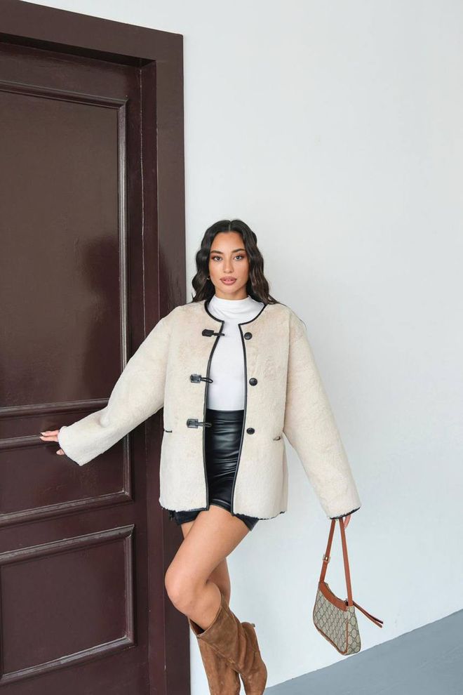 Mode Roy Cappotto Teddy Beige Oversize Monopetto Abbigliamento all'ingrosso Casuale