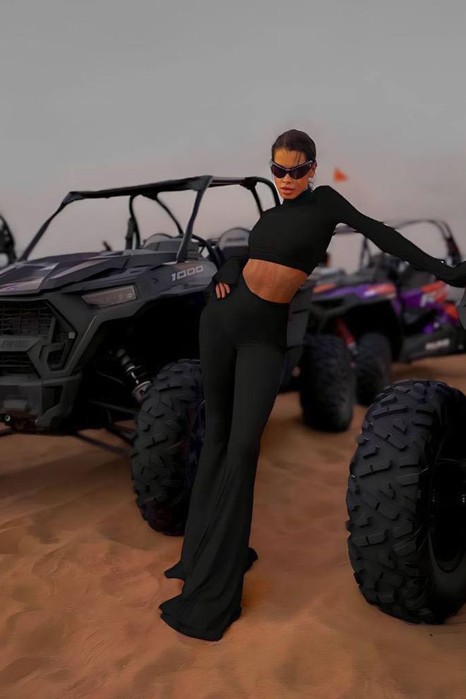 Mode Roy Set Nero Elegante Sexy Glam Aderente Per La Sera Abbigliamento all'ingrosso Casuale