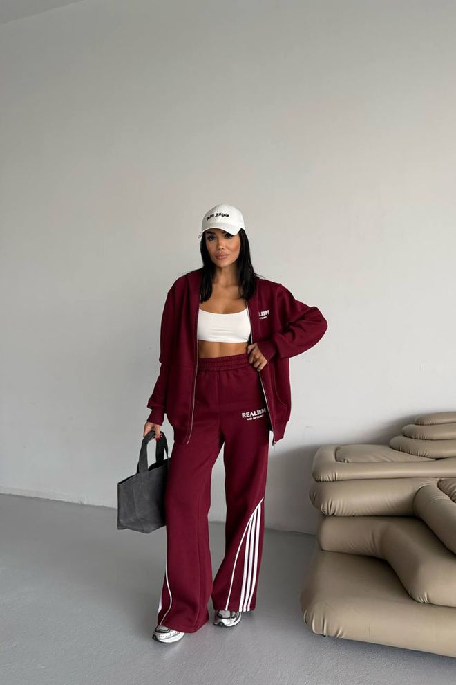 Mode Roy Tuta Bordeaux Sportivo Casual Streetwear Abbigliamento all'ingrosso Casuale