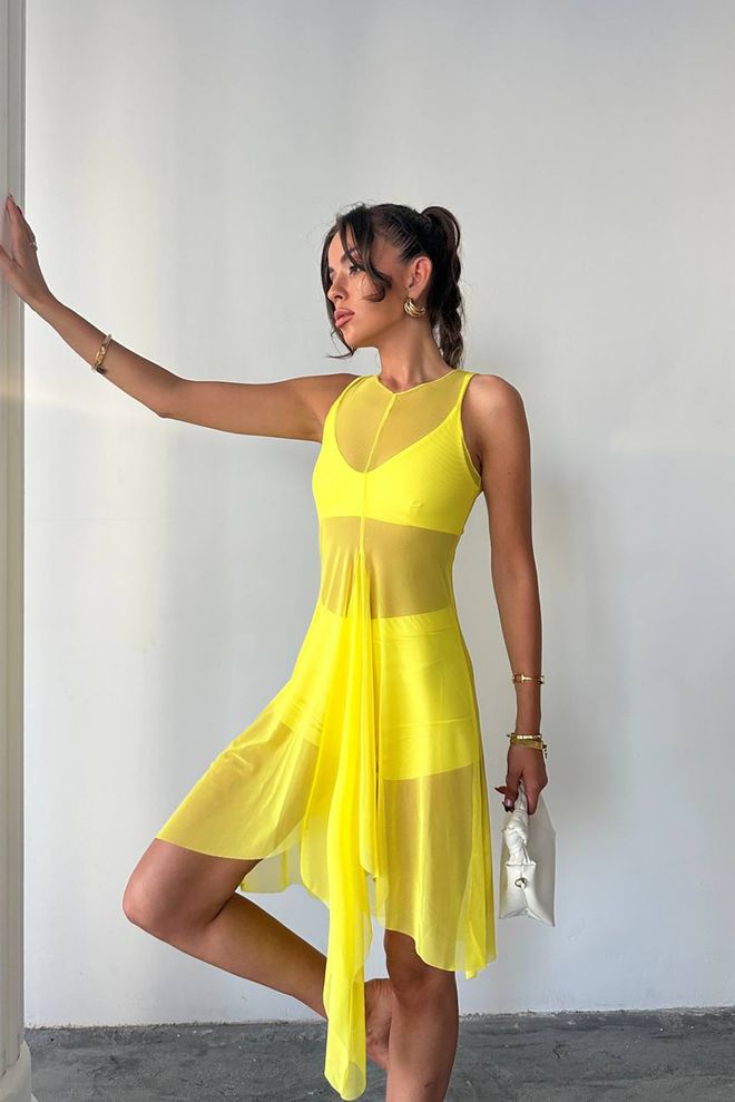 Mode Roy Yellow Sexy Elegant Casual Glam Streetwear Pareo Wholesale Clothing Casual