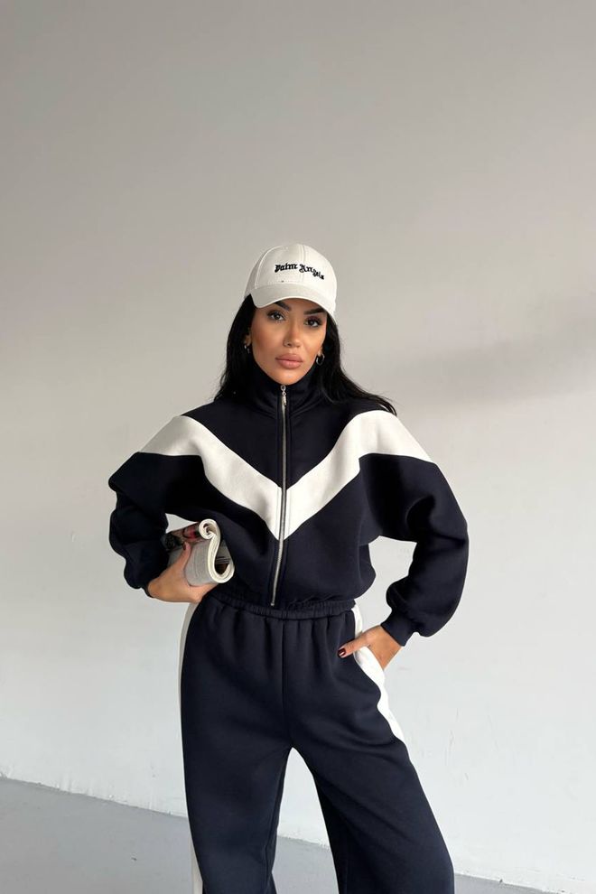 Mode Roy Black Tracksuit With Color Block Design Wholesale Clothing Casual