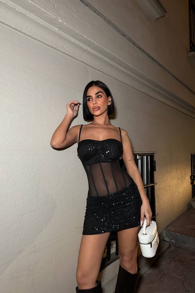 Mode Roy Black Sexy Glam Bodycon Mini Dress Wholesale Clothing Sexy