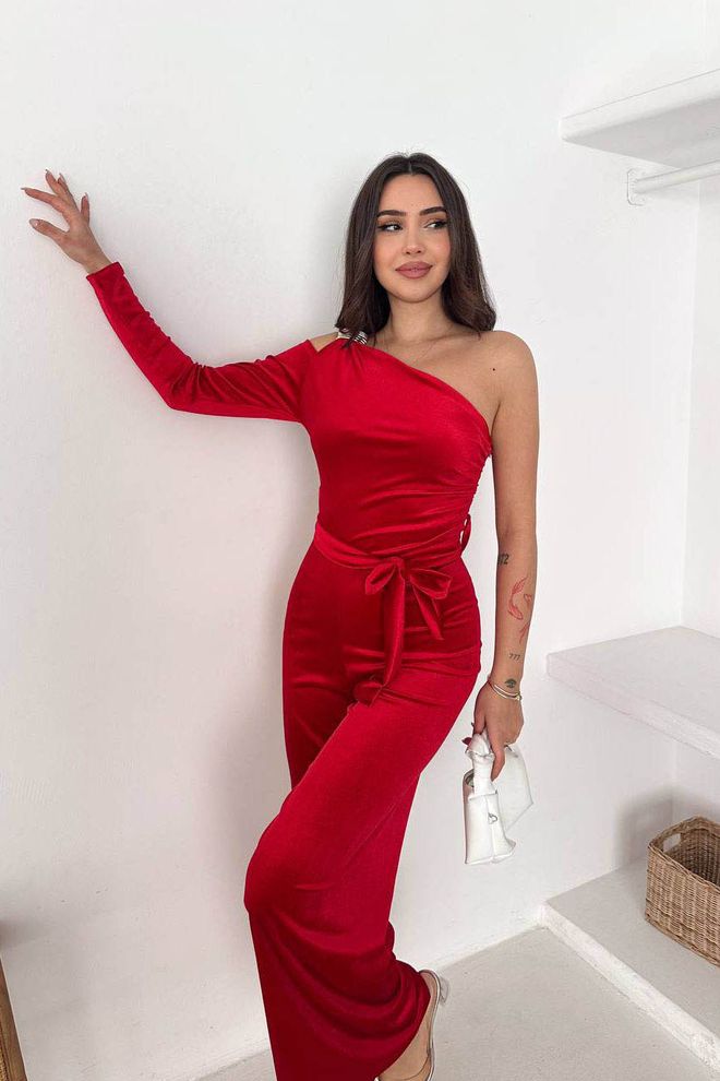 Mode Roy Red Tailored Sexy Elegant Formal Glam Jumpsuit Wholesale Clothing 1