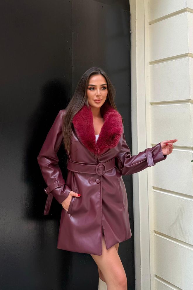 Mode Roy Haină Elegantă Roșu Bordo Cu Un Rând De Nasturi Îmbrăcăminte cu ridicata Vintage