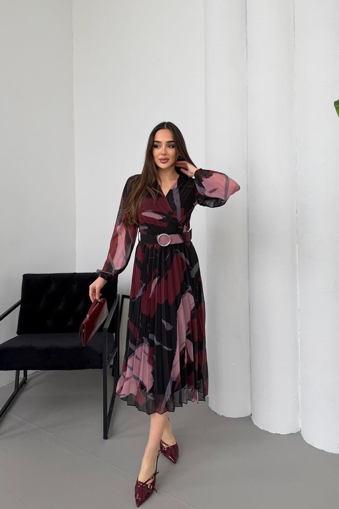 Mode Roy Čierne Elegantné Zavinovacie Šaty S Balónovými Rukávmi Veľkoobchod s oblečením Skromný