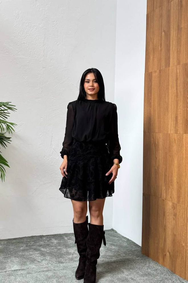 Mode Roy Elegantné Čierne Šaty Fit And Flare Mini Veľkoobchod s oblečením Formálny