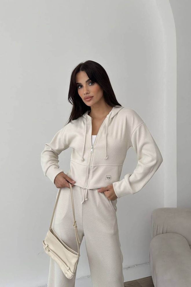 Mode Roy Beige Tracksuit Casual Sport Streetwear Jogger Wholesale Clothing 1