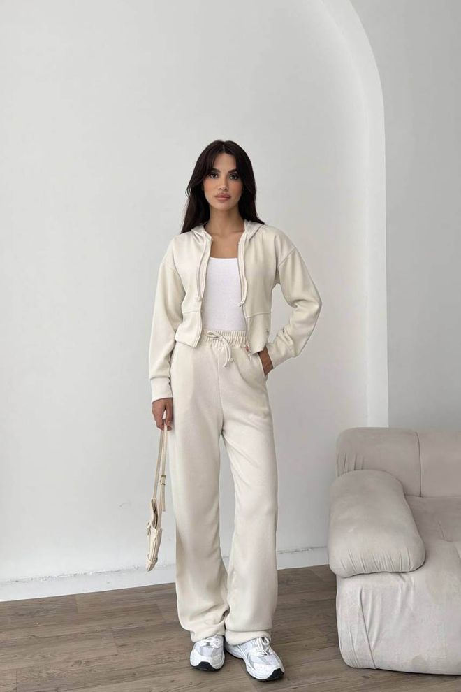 Mode Roy Бежевый Комплект Спортивного Костюма Повседневный Виды Спорта Уличная Одежда Джоггер Оптовая продажа одежды Повседневный