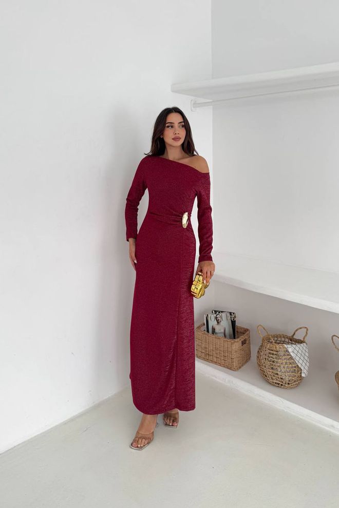 Mode Roy Μπορντό Κομψό Επίσημο Σέξι Θήκη Φόρεμα Χονδρικό εμπόριο ενδυμάτων Σέξι