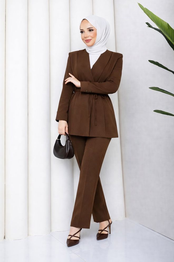 Mode Roy Brown Modest Formal Elegant Suit Wholesale Clothing 1