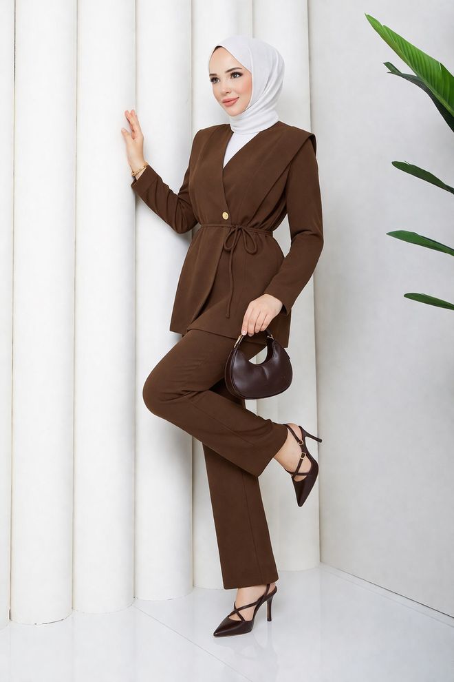 Mode Roy Brown Modest Formal Elegant Suit Wholesale Clothing Work